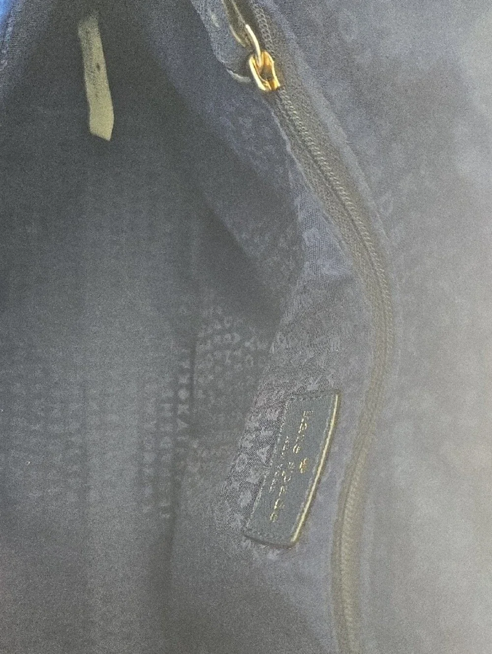 kate spade navy perforated leather satchel with gold-tone logo